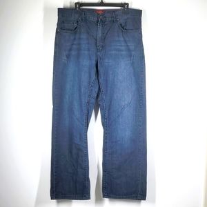 Perry Ellis Premium Denim Dark Blue Bootcut Jeans 36x30 EUC